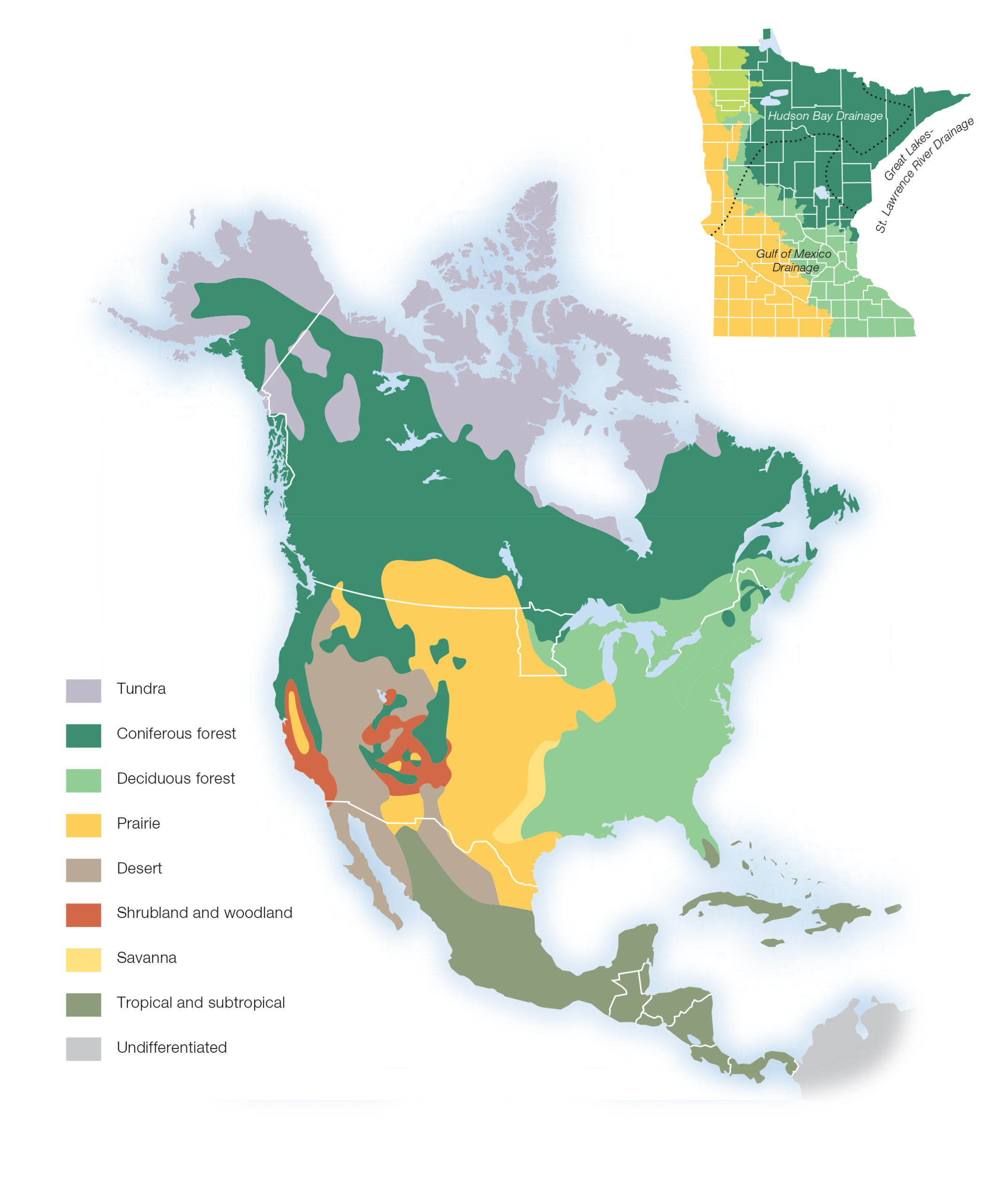 North American Biomes map